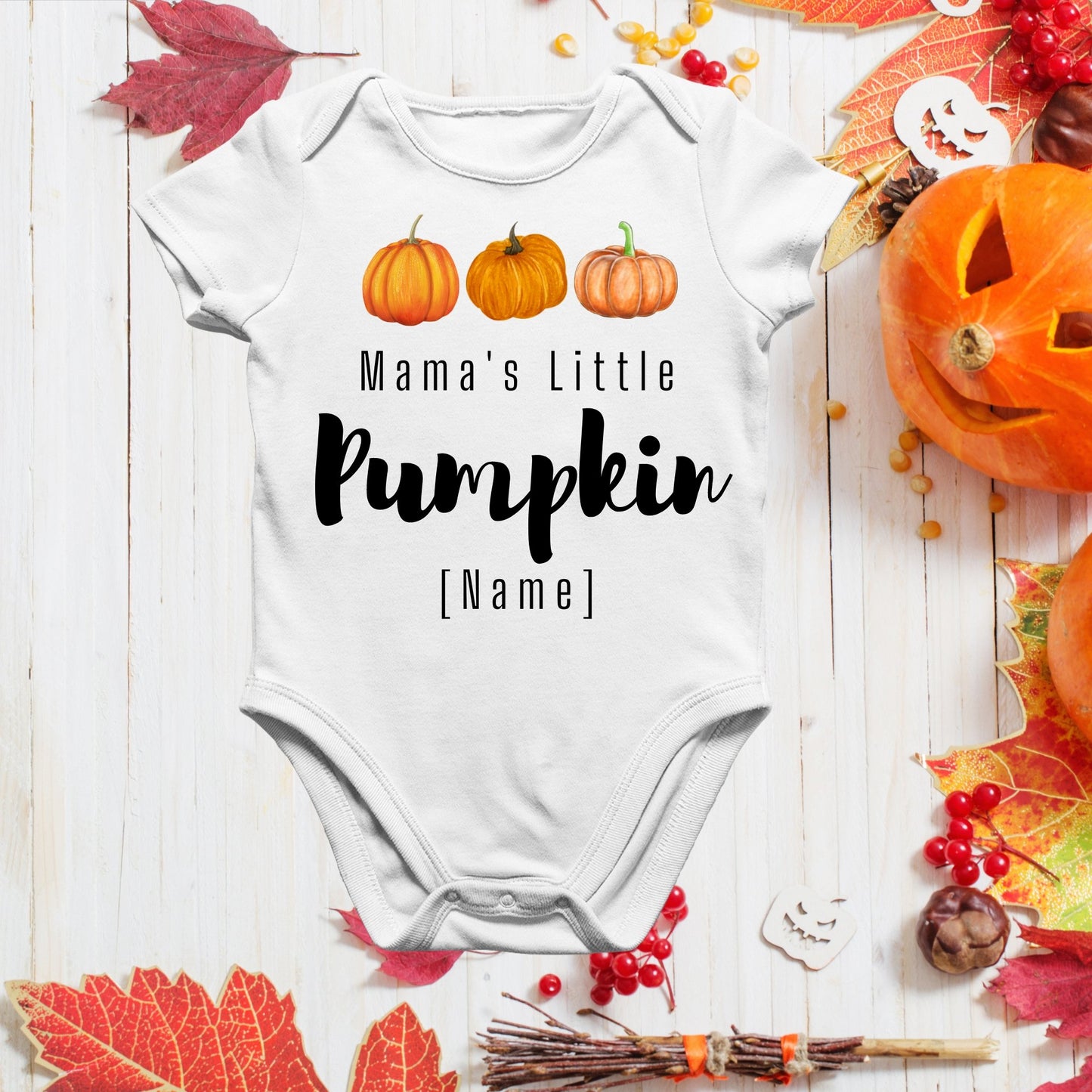 Mama's Little Pumpkin Halloween Bodysuit - Three2Tango Tee's