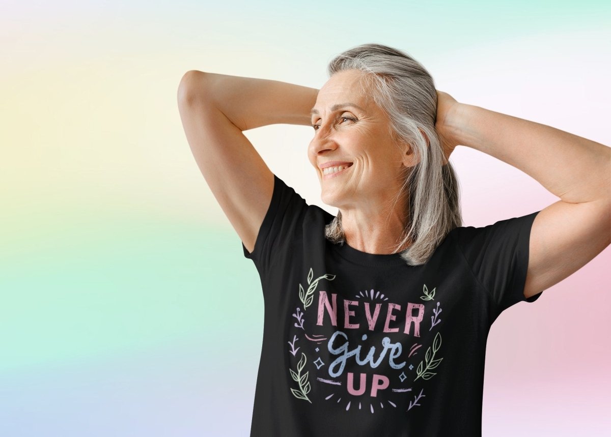 NEVER GIVE UP - Three2Tango Tees
