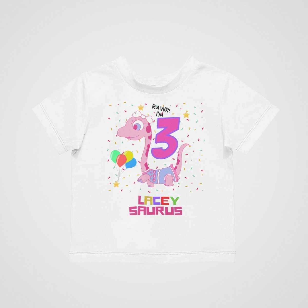 Personalized Dinosaur Girl T-Shirt - Three2Tango Tees