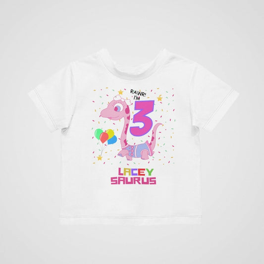 Personalized Dinosaur Girl T-Shirt - Three2Tango Tees