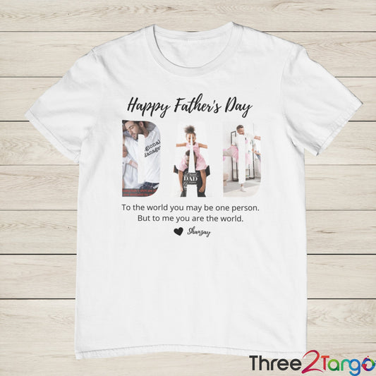 Personalized Photo Dad T-shirt | Father's Day Gift - Three2Tango Tee's