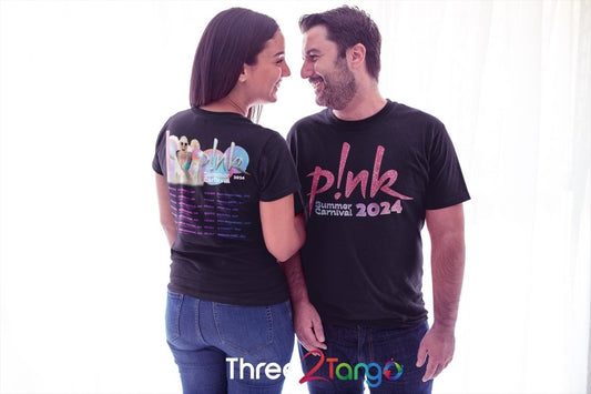 Pink Concert T-shirt - Summer Carnival 2024 Australia - Pink Tour - Three2Tango Tees