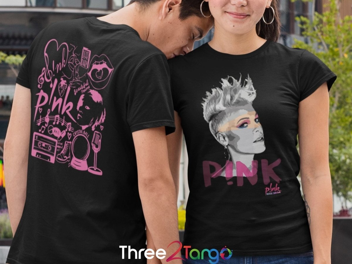 Pink Concert T-shirt - Summer Carnival 2024 Australia - Retro Pink - Three2Tango Tees