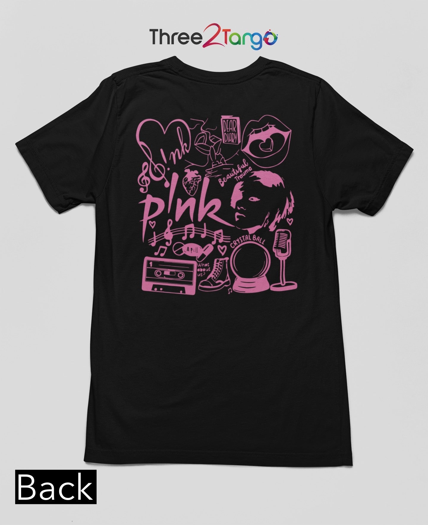 Pink Concert T-shirt - Summer Carnival 2024 Australia - Retro Pink - Three2Tango Tee's
