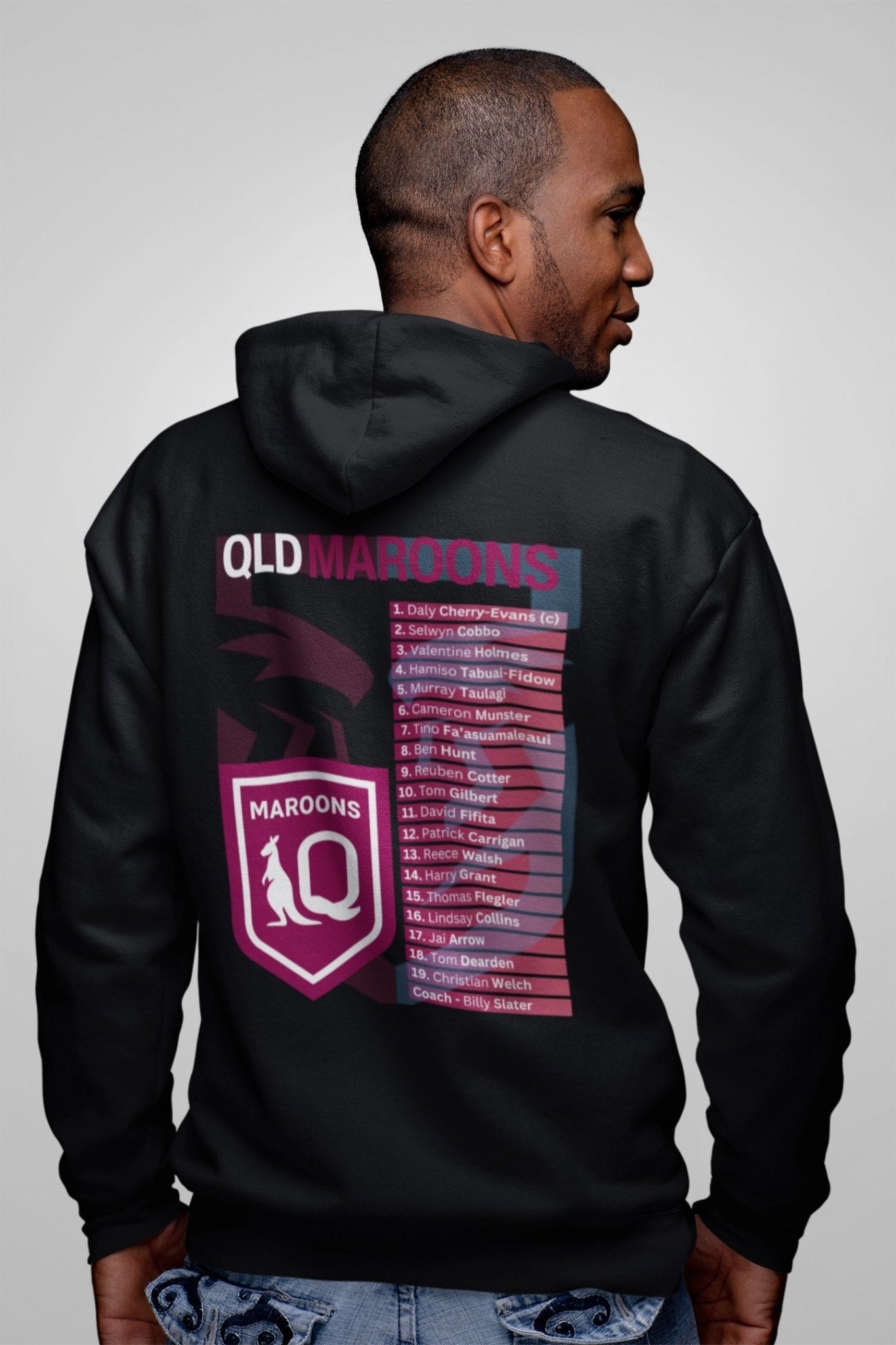 QLD Maroons Hoodie, NRL State of Origin 2023 - Three2Tango Tee's