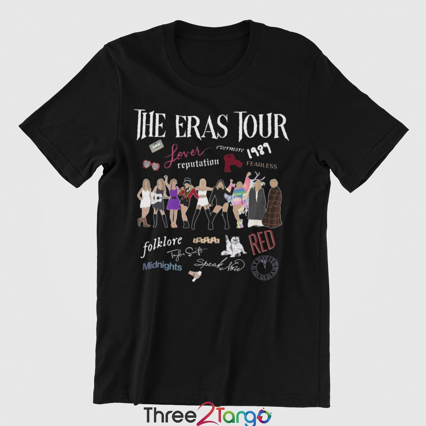 Taylor Swift Concert T-shirt - Through the years - Three2Tango Tee's